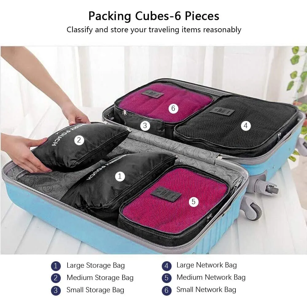 Vicloon Set Organizer per Valigie 8 in 1, Packing Cubes per Viaggio, Vestiti, Scarpe e Cosmetici - immagine 3