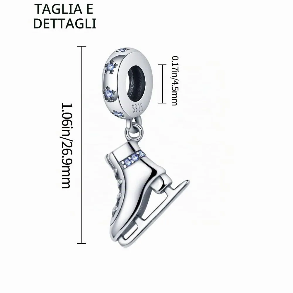 Pandach Bead Charm in Argento Sterling 925 con Cubic Zirconia per Braccialetti e Collane Pandora e Europei - immagine 6