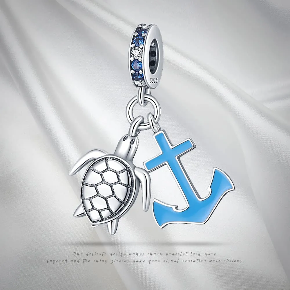 Pandach Bead Charm in Argento Sterling 925 con Cubic Zirconia per Braccialetti e Collane Europee - immagine 2