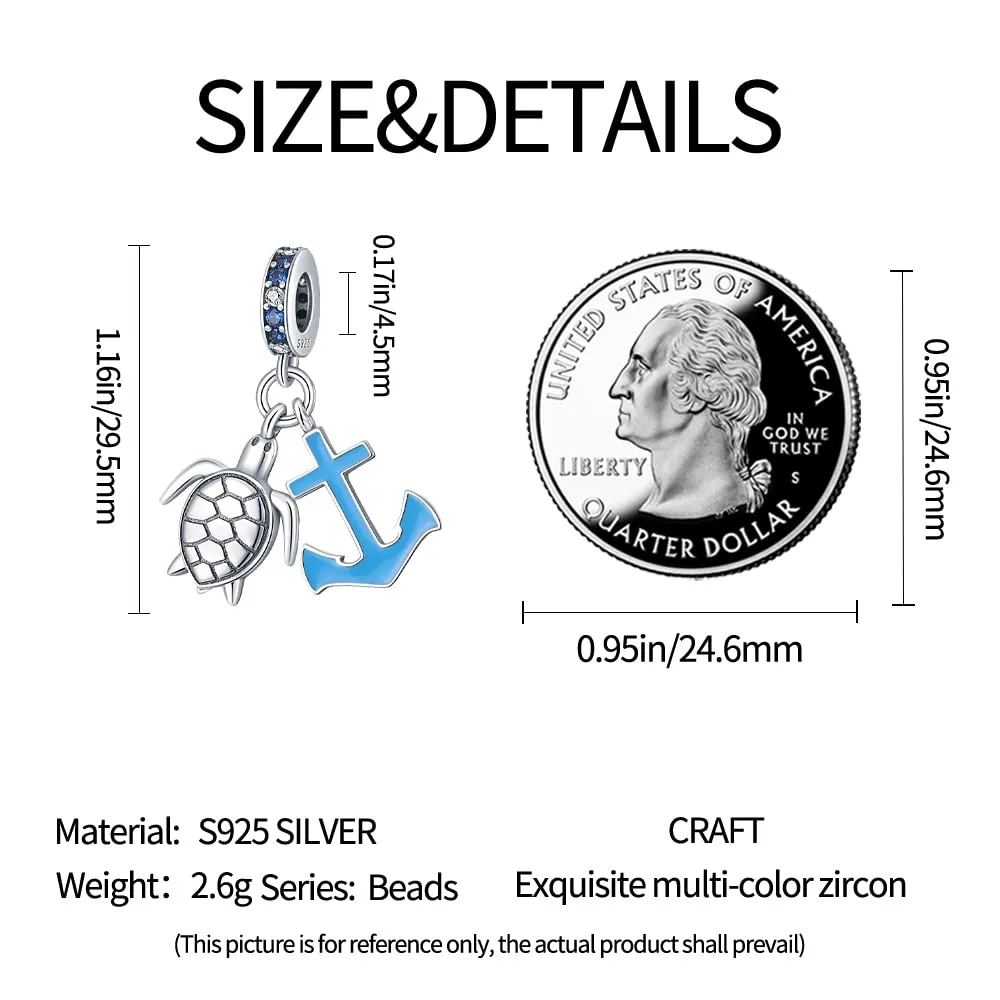 Pandach Bead Charm in Argento Sterling 925 con Cubic Zirconia per Braccialetti e Collane Europee - immagine 4