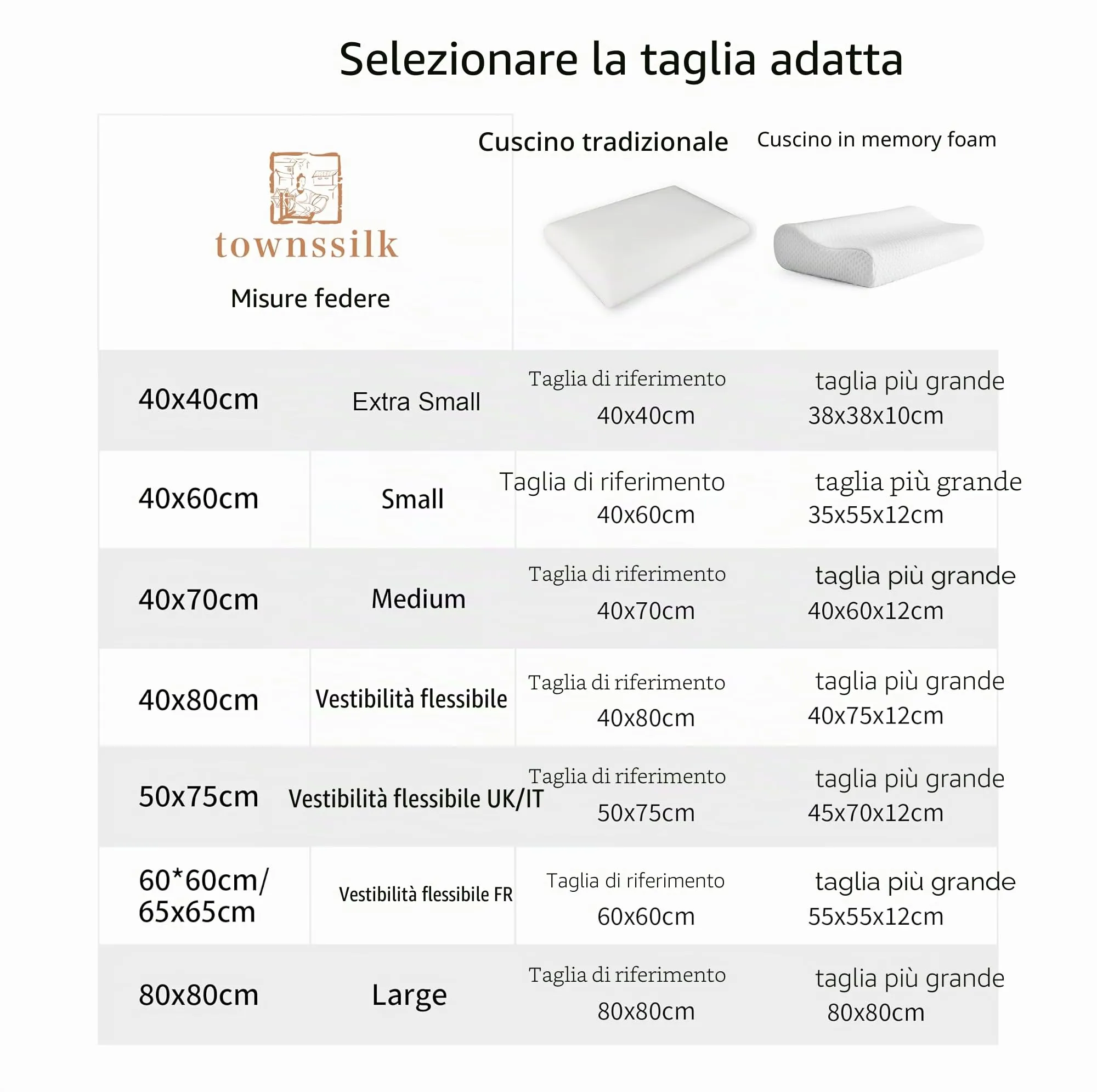 townssilk Federa in seta di gelso 19 momme, 60x60cm, Salmone - immagine 6
