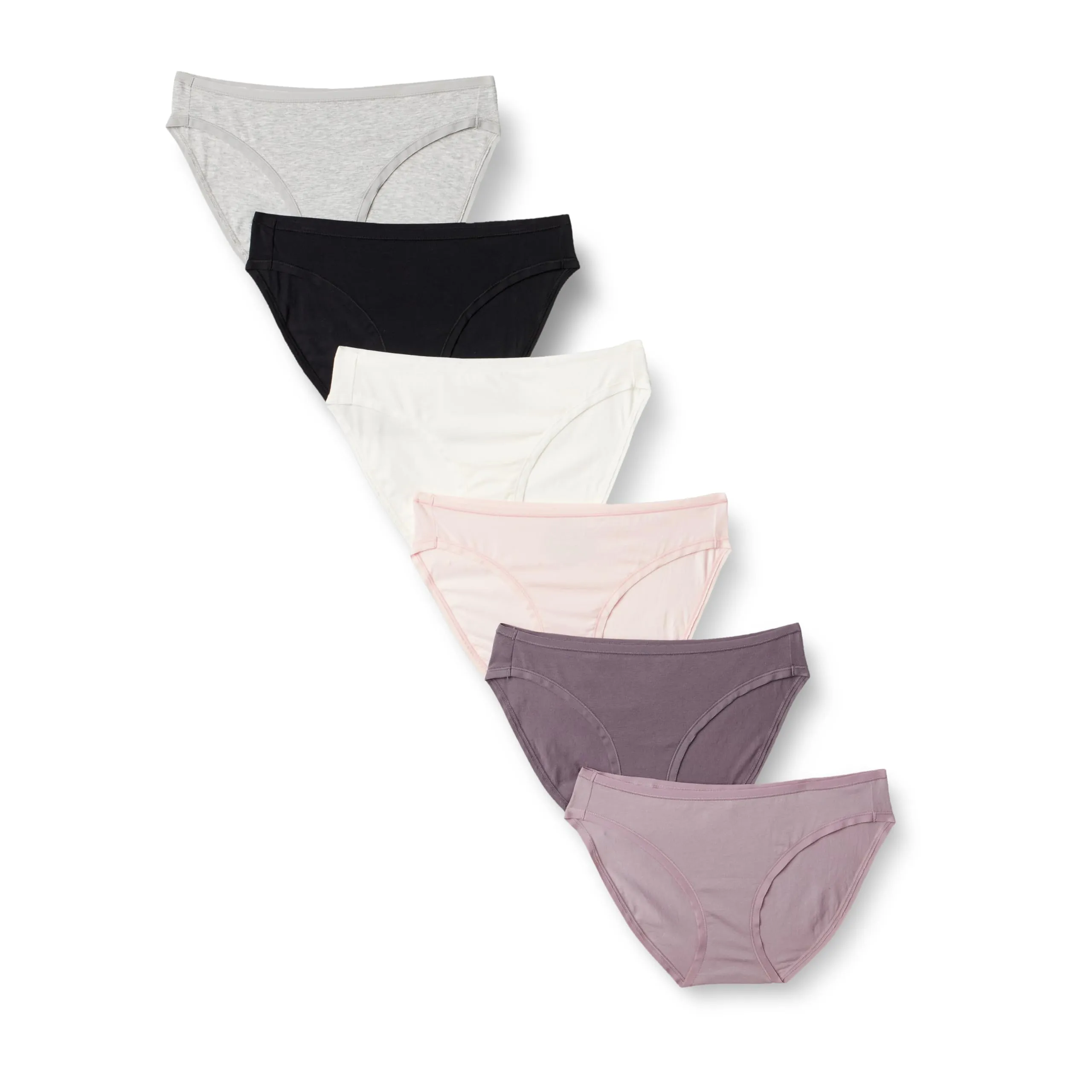 Amazon Essentials Slip Bikini in Cotone, Pacco da 6, Multicolore Neutral Shades, 44 - immagine 1