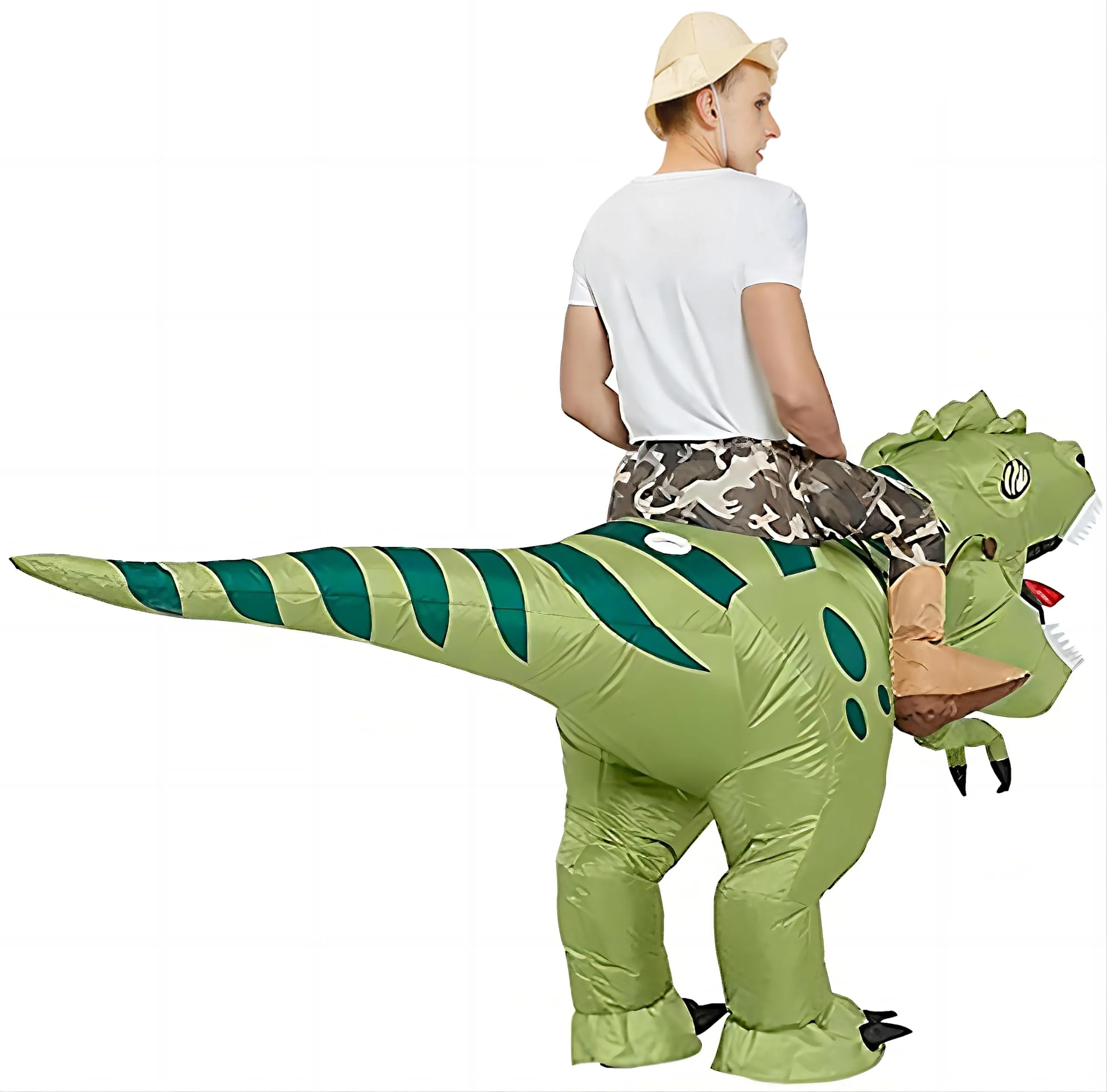 FXICH Costume gonfiabile da dinosauro per adulti, 150cm-190cm - immagine 5