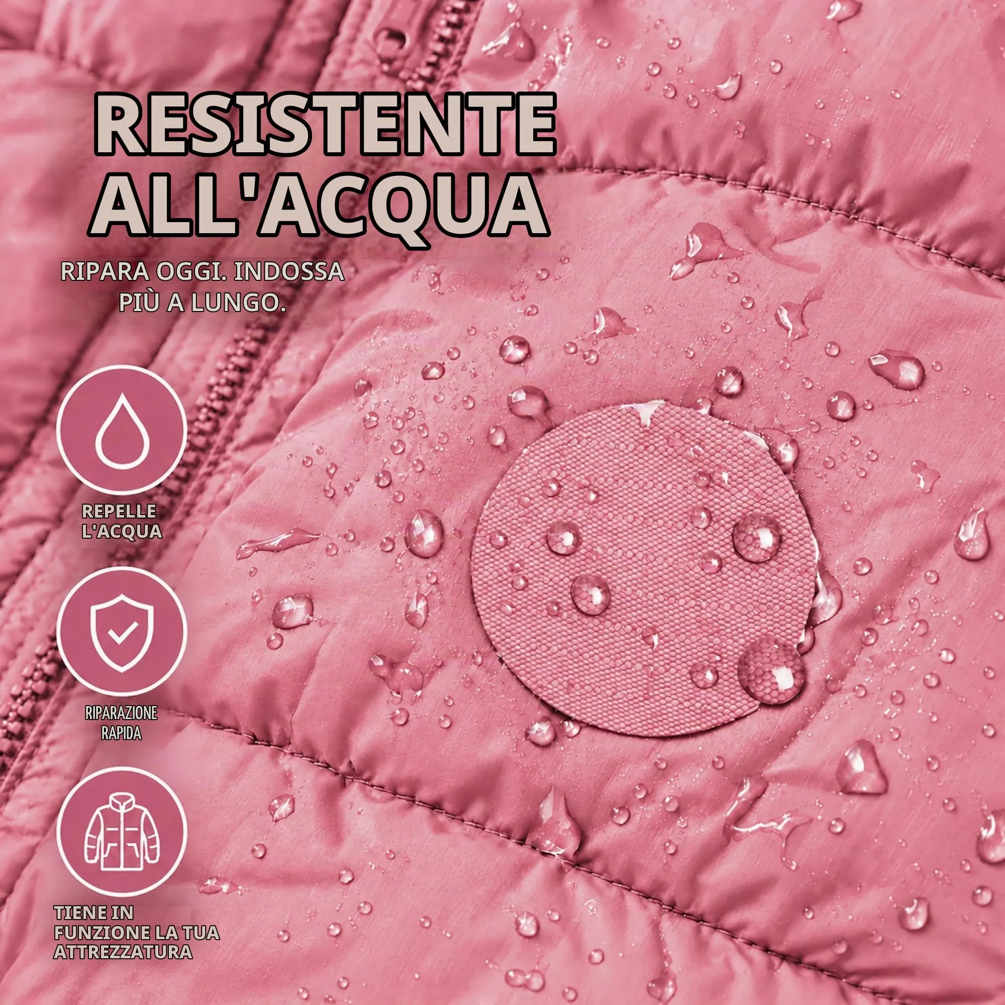 aZengear Toppe di Riparazione Impermeabili per Piumino e Tenda, 11 Pezzi, Rosa - immagine 5