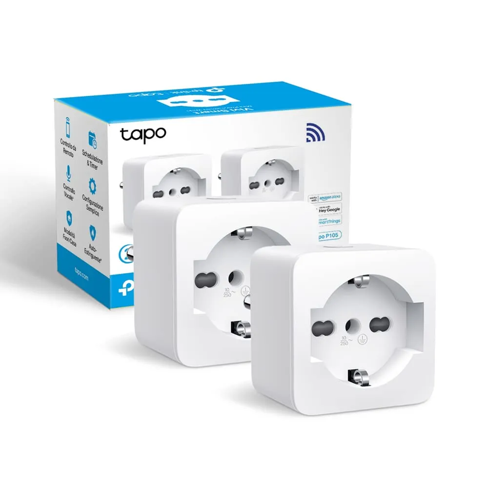 Tapo P105 Presa Smart WiFi Tipo L 10A, 2pz - immagine 1