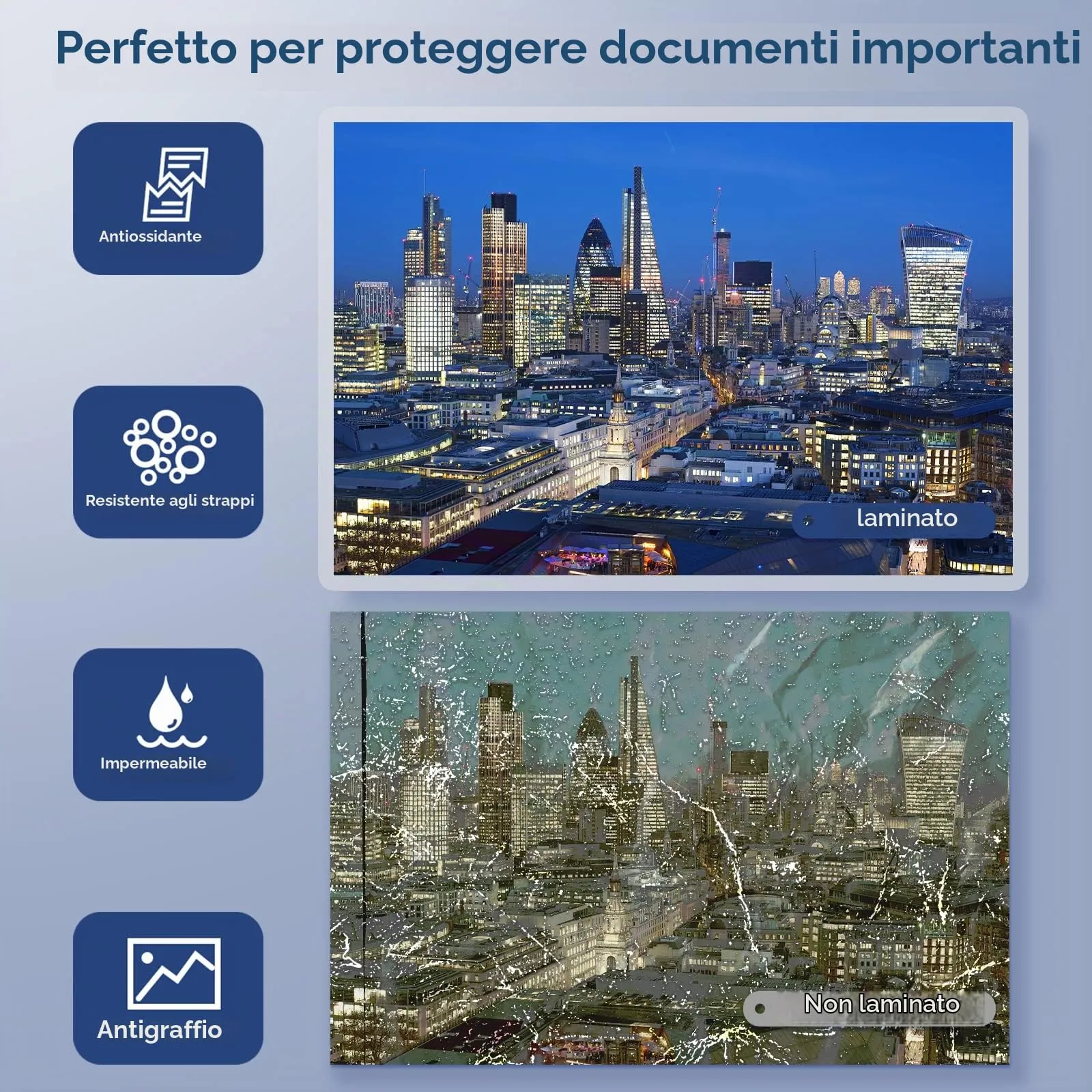 MAXDONE Fogli per Plastificazione a Caldo, 50 Pezzi (A3, A4, A5, A6), 80 Micron - immagine 3