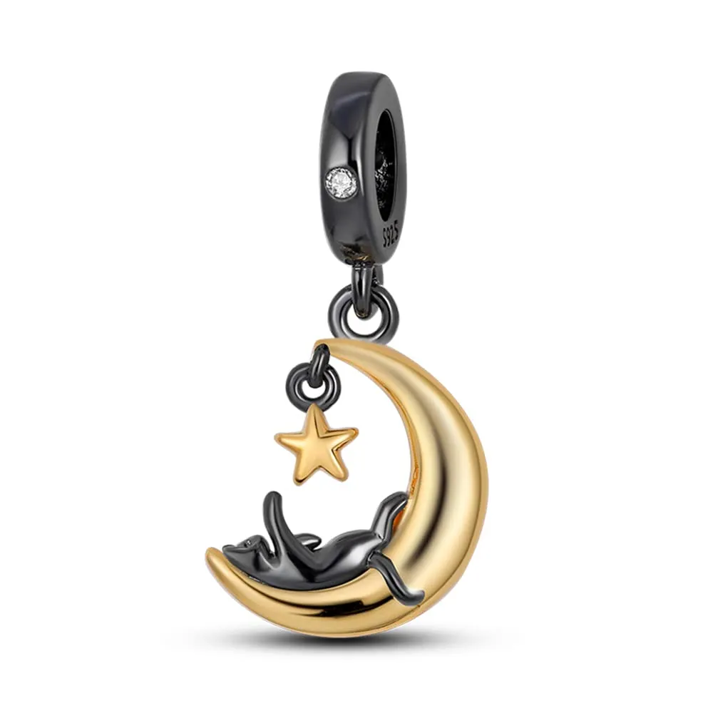 TINSLO Bead Charm in Argento Sterling 925 con Cubic Zirconia per Braccialetti e Collane Pandora e Europei - immagine 1