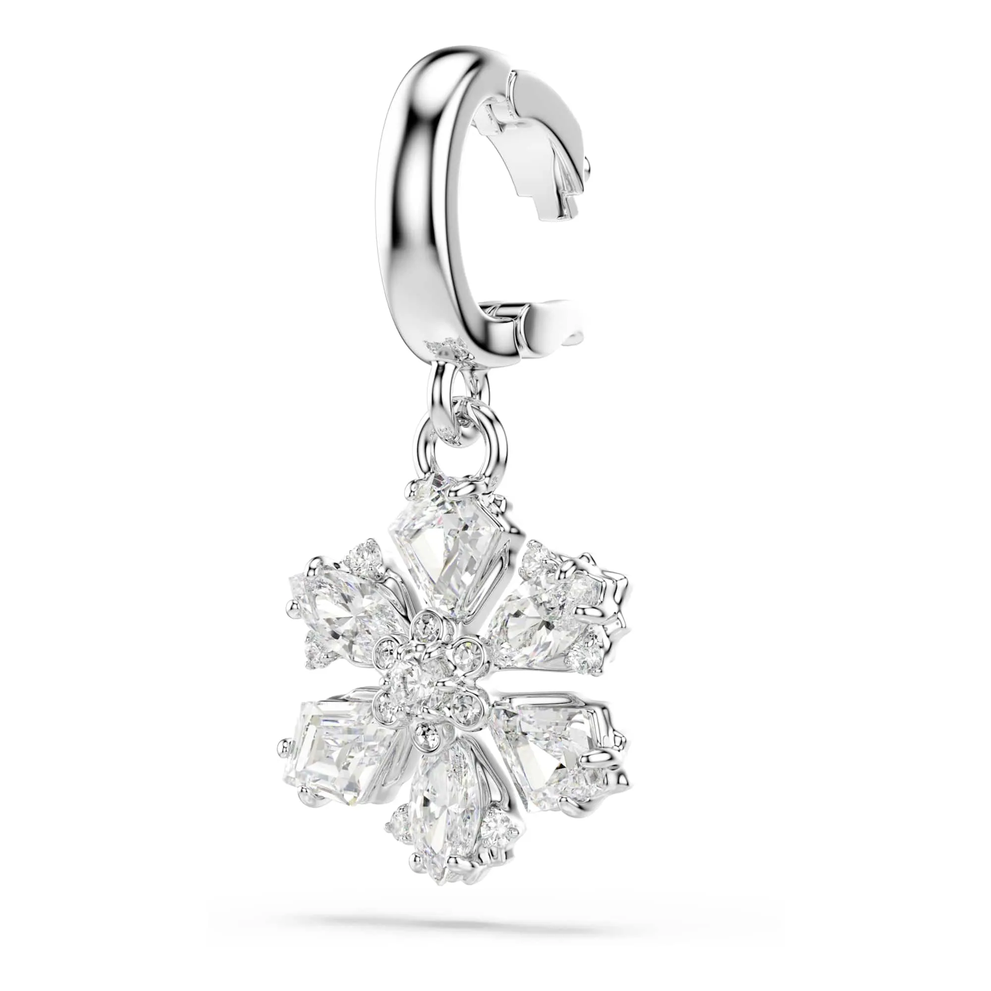 Swarovski Charm Idyllia Fiocco Di Neve Bianco Placcato rodio - immagine 3