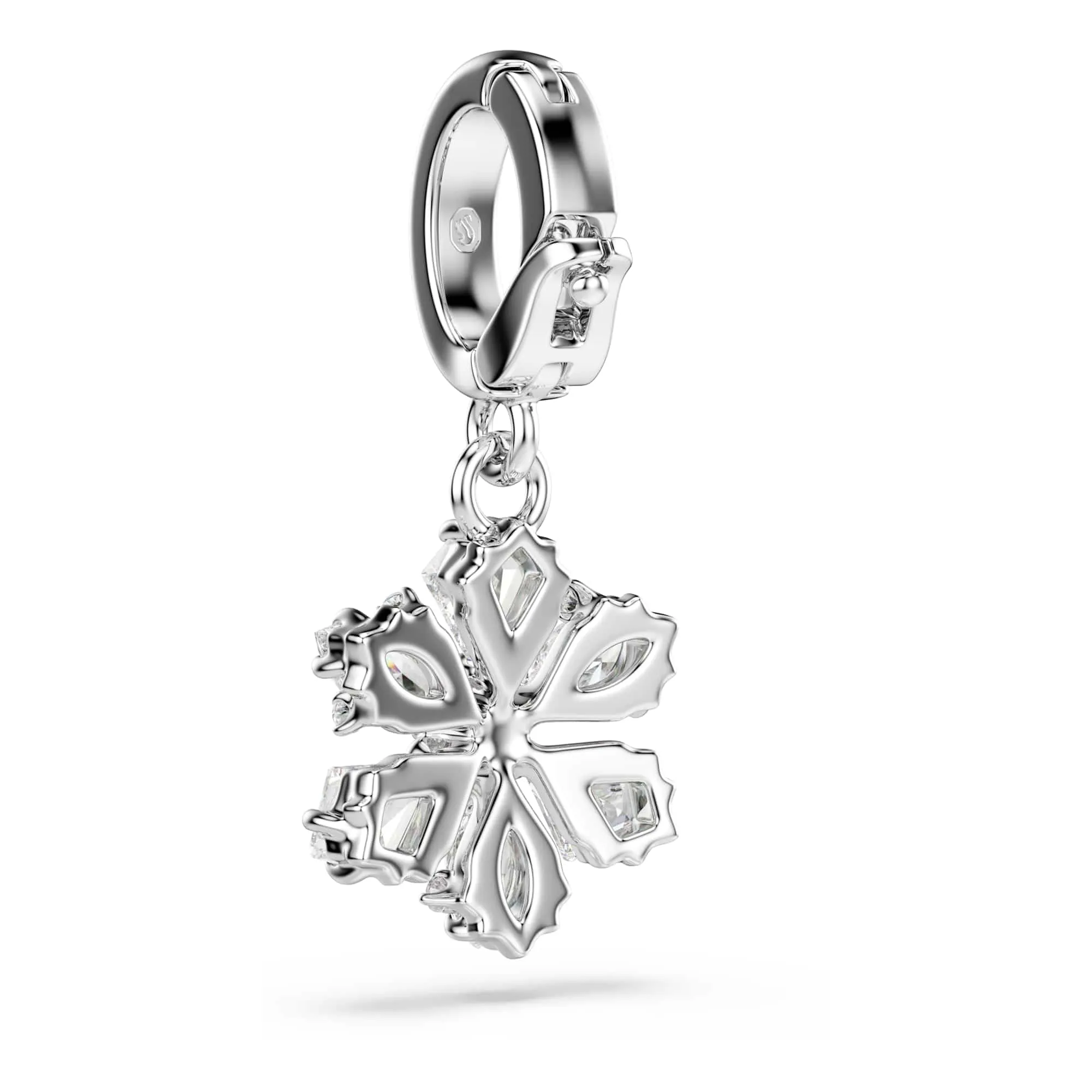 Swarovski Charm Idyllia Fiocco Di Neve Bianco Placcato rodio - immagine 4