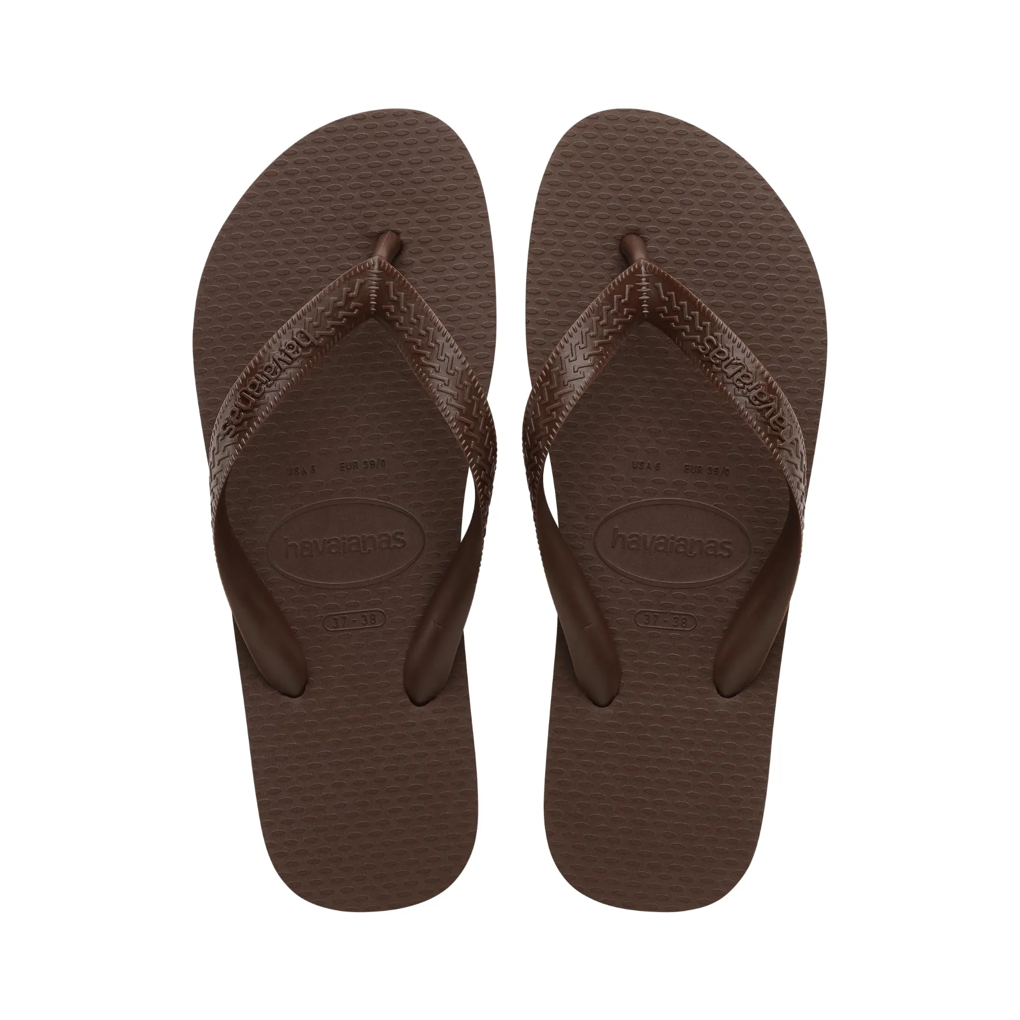 Havaianas Top Color Unisex Adult FlipFlops Dark Brown 35 EU - immagine 1