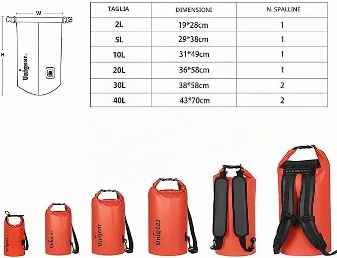 Unigear Borsa Impermeabile 10L con Custodia per Telefono - immagine 3