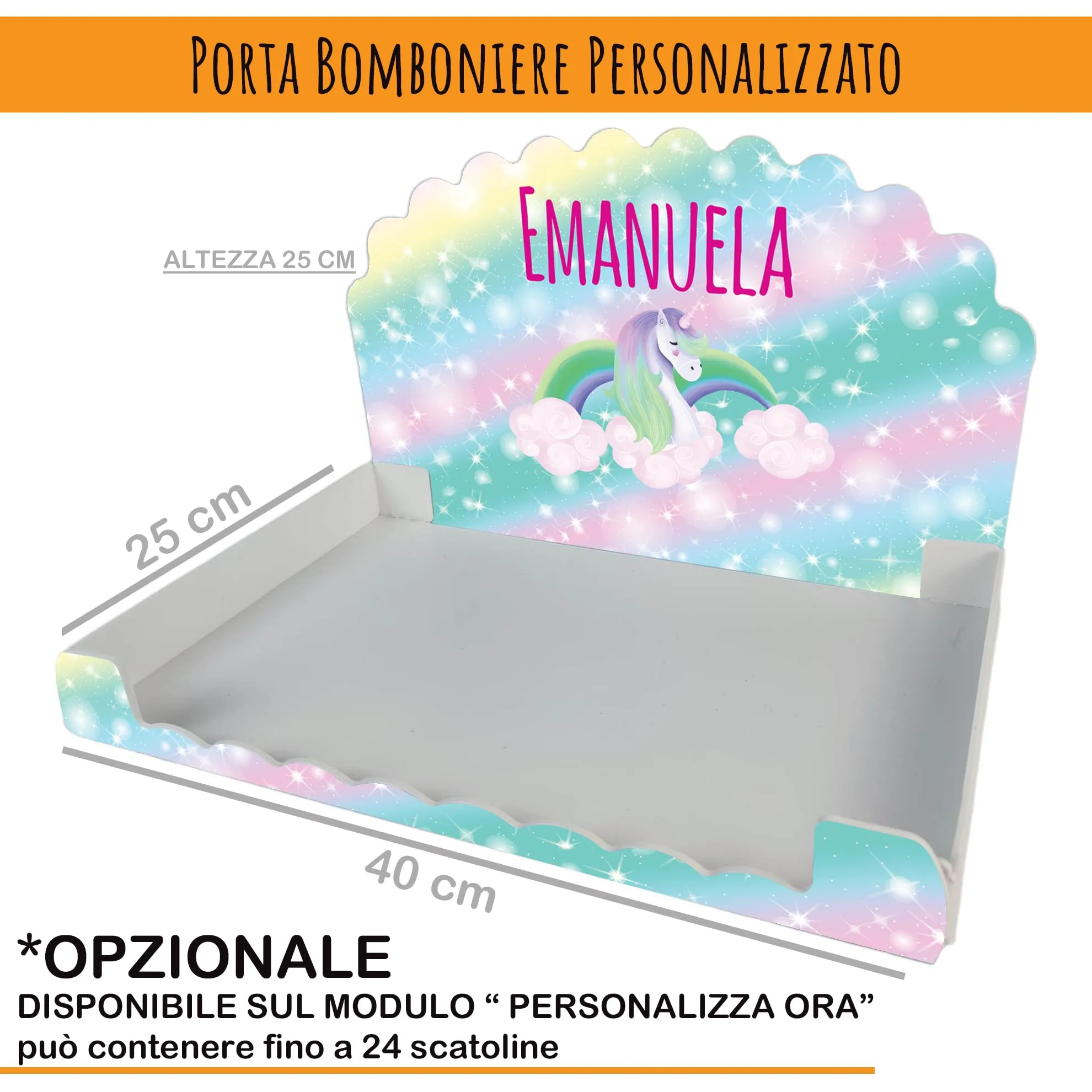 PV Grafik Scatoline Portaconfetti Nascita e Battesimo Personalizzate con Bigliettino e Nastrino, 24+24 (TunnaA01) - immagine 4