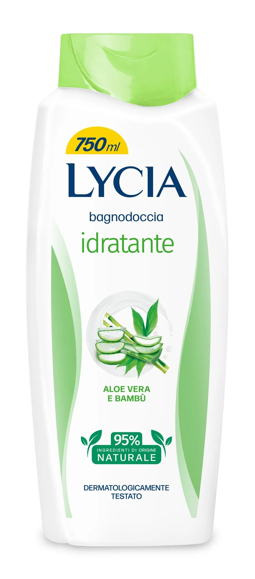 Lycia Bagnoschiuma Idratante con Aloe Vera e Bambù, 750 ml - immagine 1