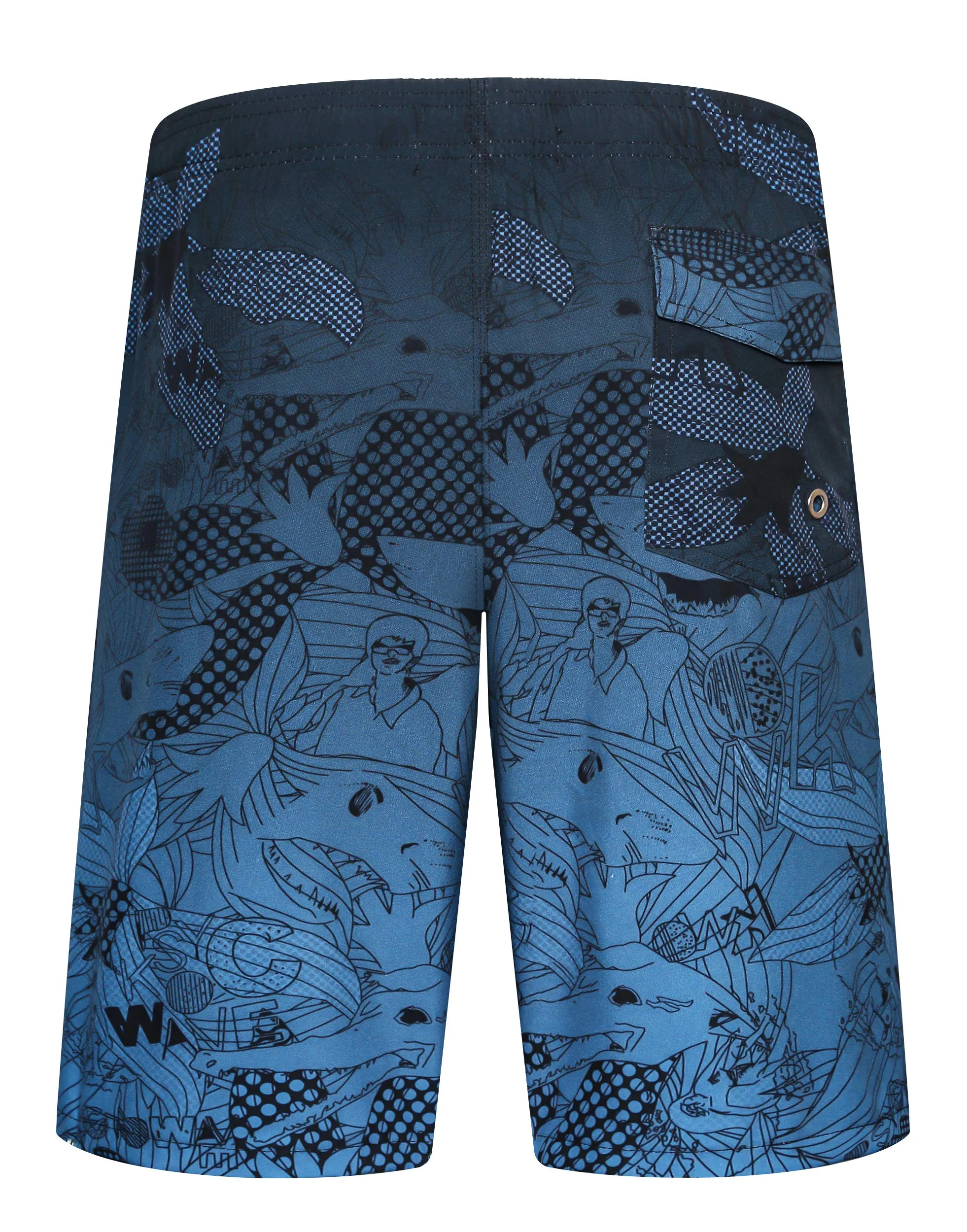 APTRO Pantaloncini da Bagno Uomo Stampa Hawaiana Blu BS023 M - immagine 2