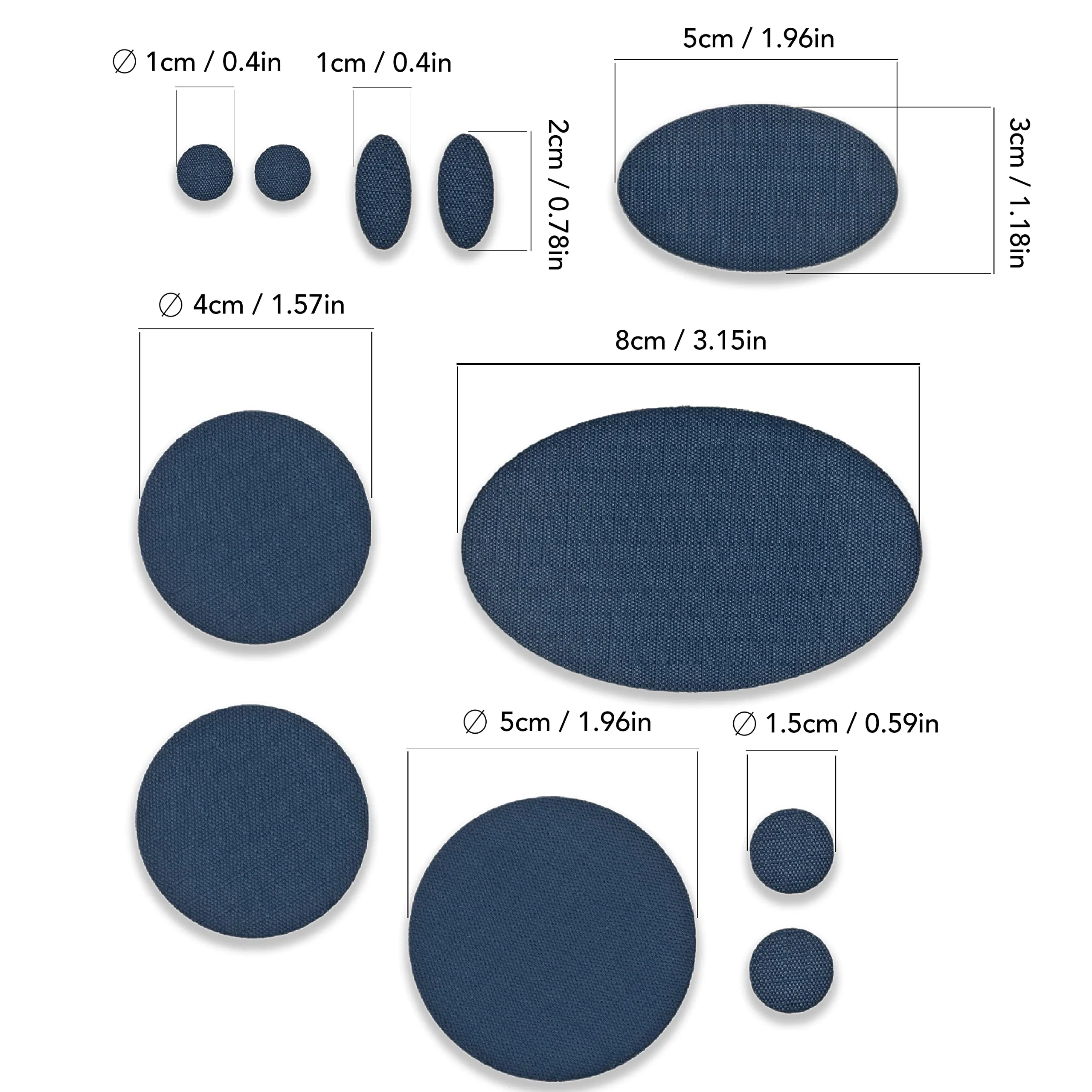 aZengear Toppe di Riparazione Impermeabili per Piumino e Tenda, 11 Pezzi, Blu Scuro - immagine 3
