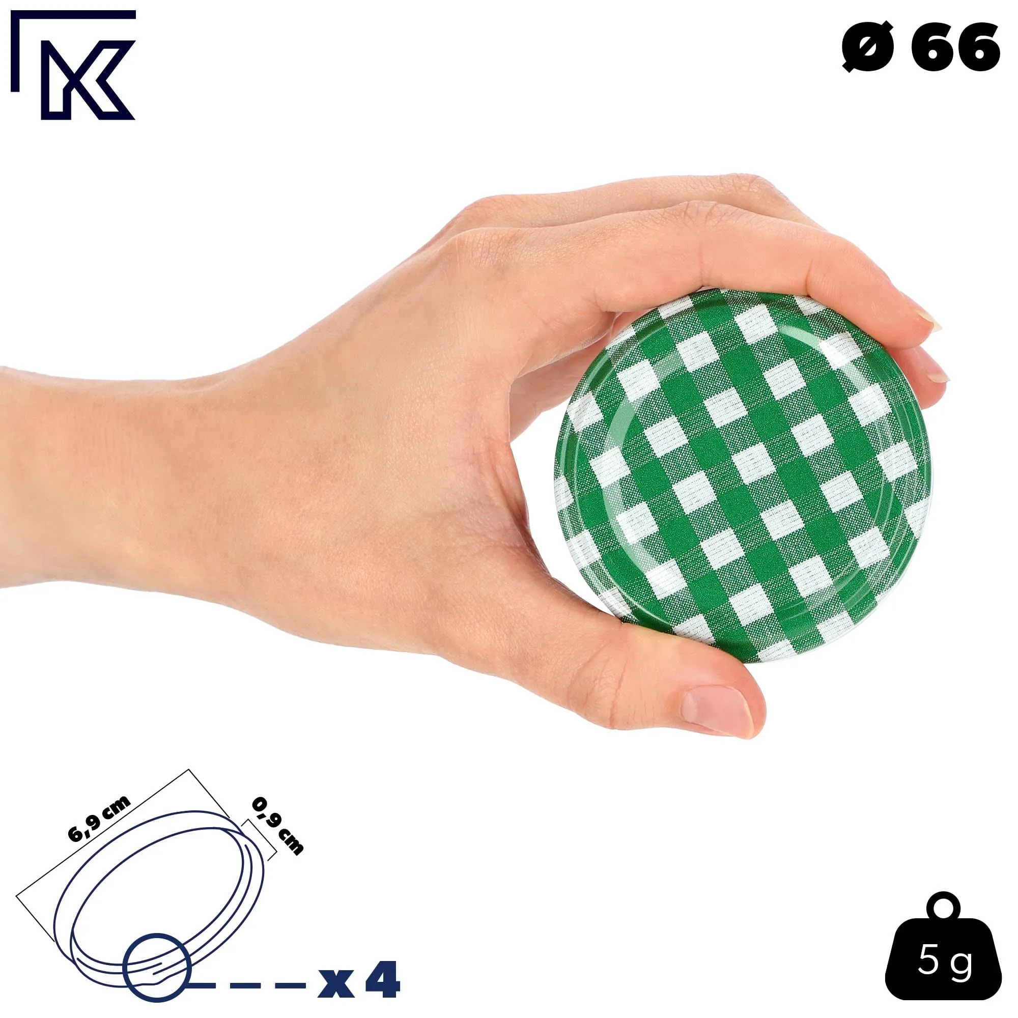 KADAX Set di 100 barattoli in vetro da 200ml Ø66 con tappo a vite ermetico - immagine 4