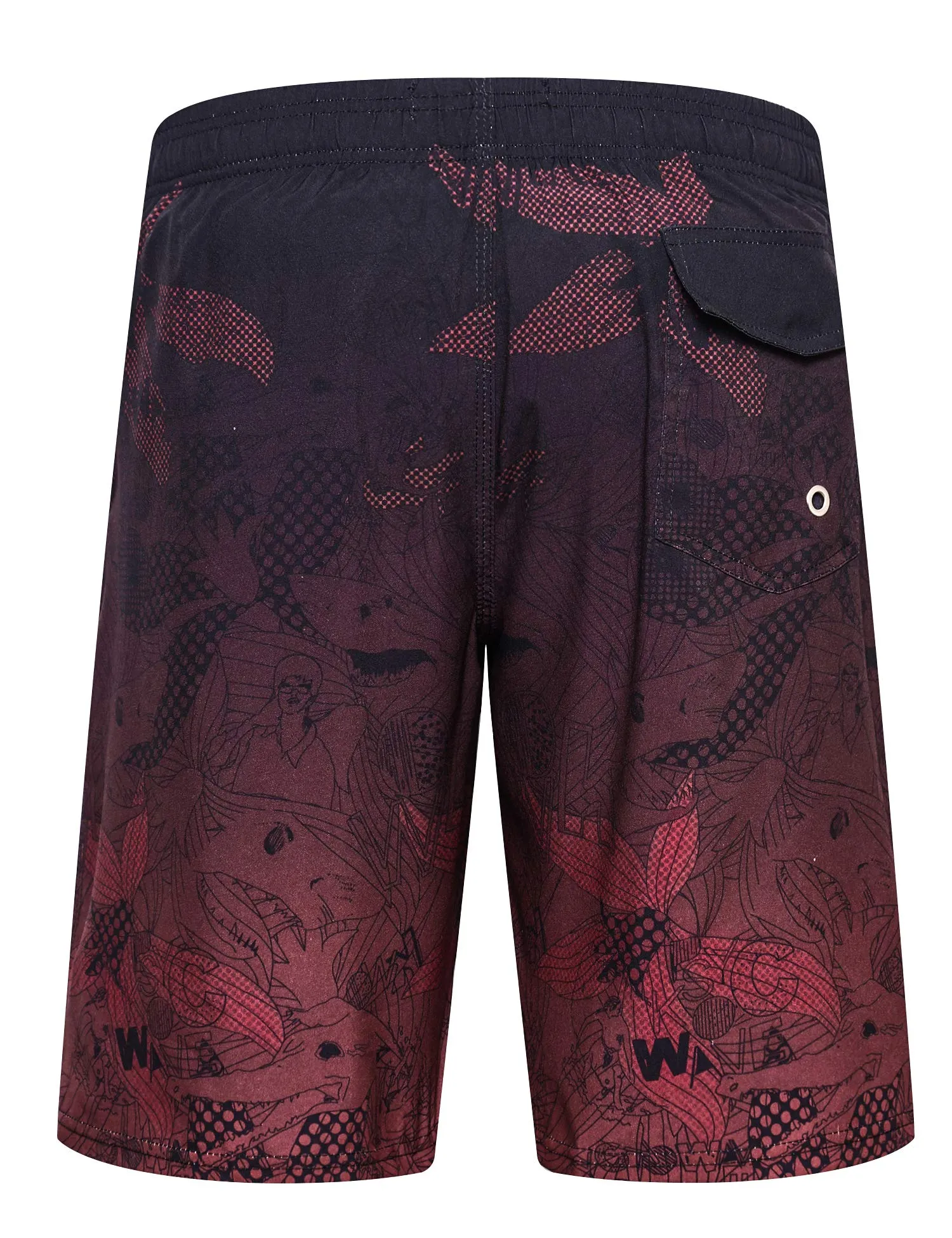 APTRO Pantaloncini da Bagno Uomo Stampa Hawaiana Rosso BS023 5XL - immagine 2
