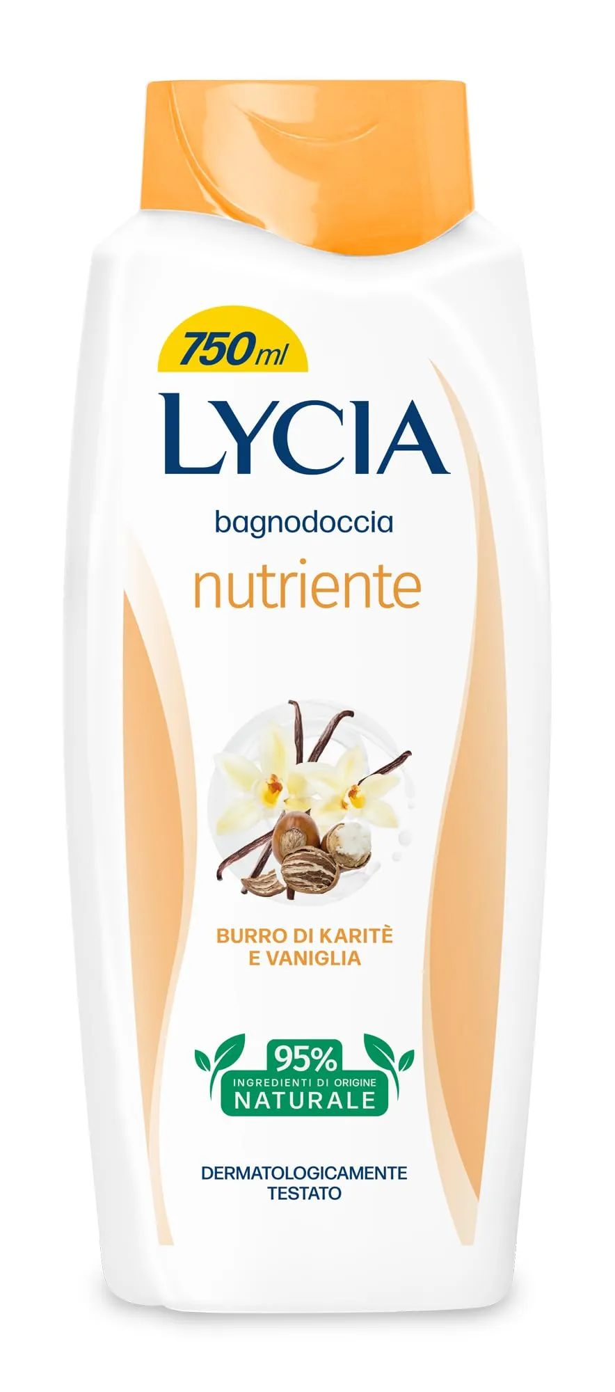Lycia Bagnoschiuma Nutriente con Burro di Karitè e Vaniglia, 750 ml - immagine 1
