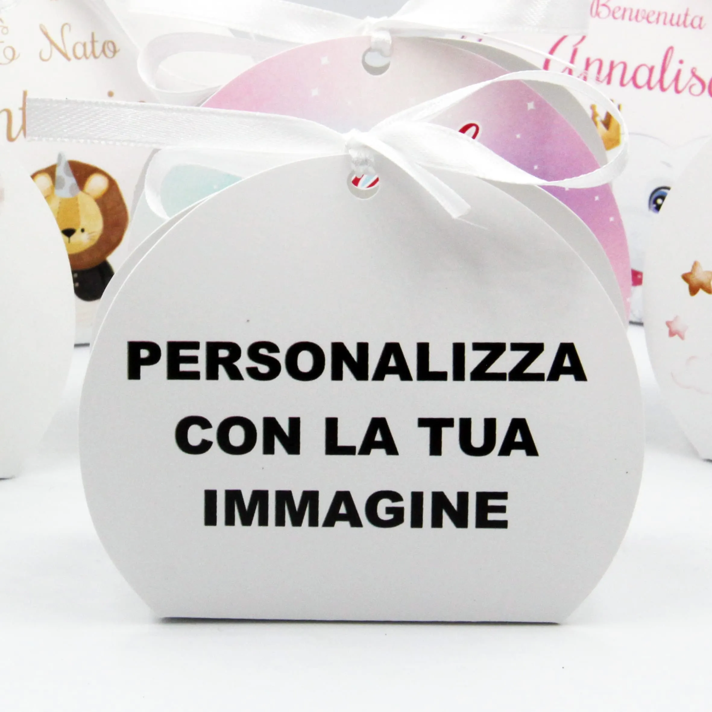 PV Grafik 24 Scatole Portaconfetti Personalizzate con Immagine e Nome, 8x8,5x4 cm - immagine 5