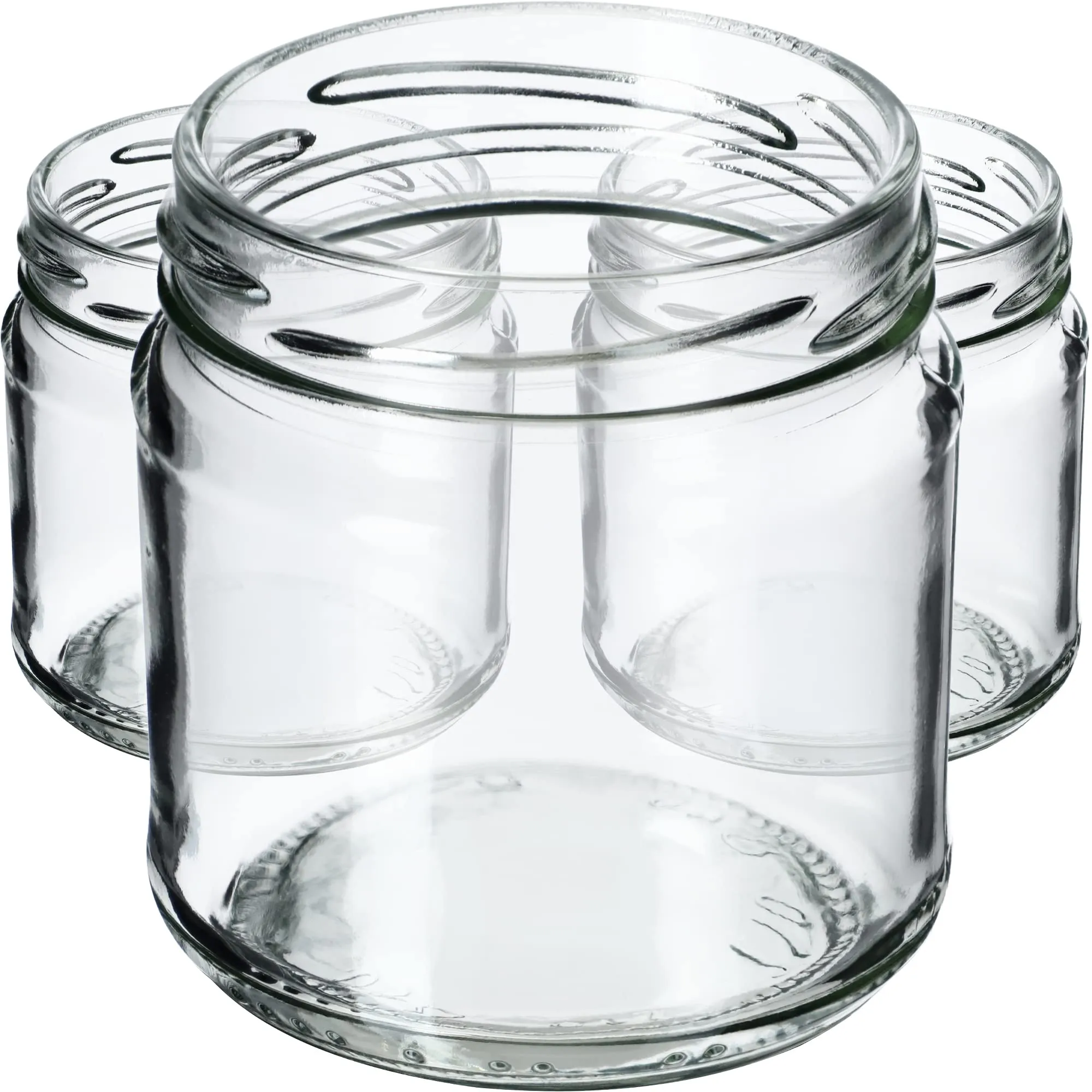 KADAX Set di 100 vasetti in vetro da 200 ml senza coperchio Ø 66 mm - immagine 1