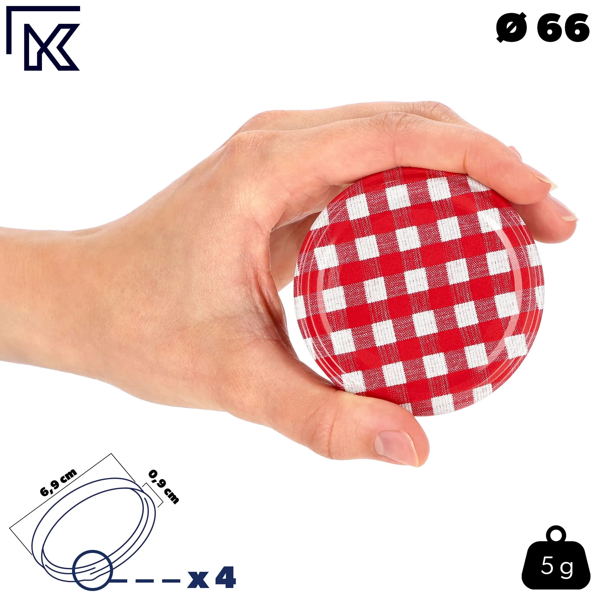 KADAX Set di 100 barattoli in vetro 200ml Ø66 con tappo a vite ermetico - immagine 4