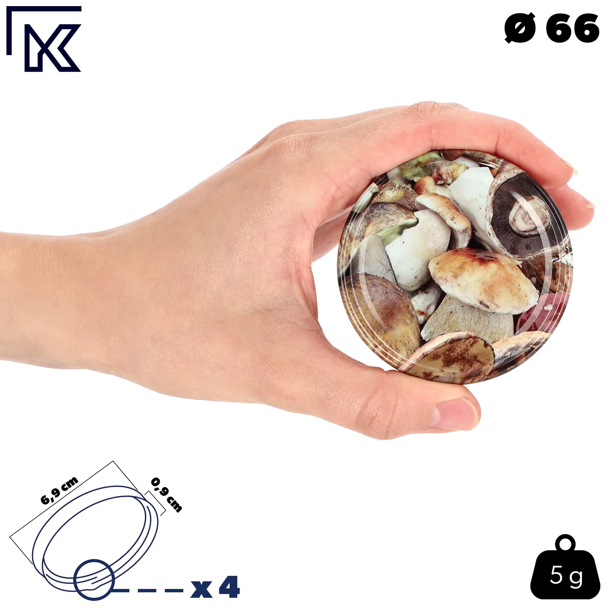 KADAX Set di 20 barattoli in vetro 200ml Ø66 con tappo a vite ermetico - immagine 4