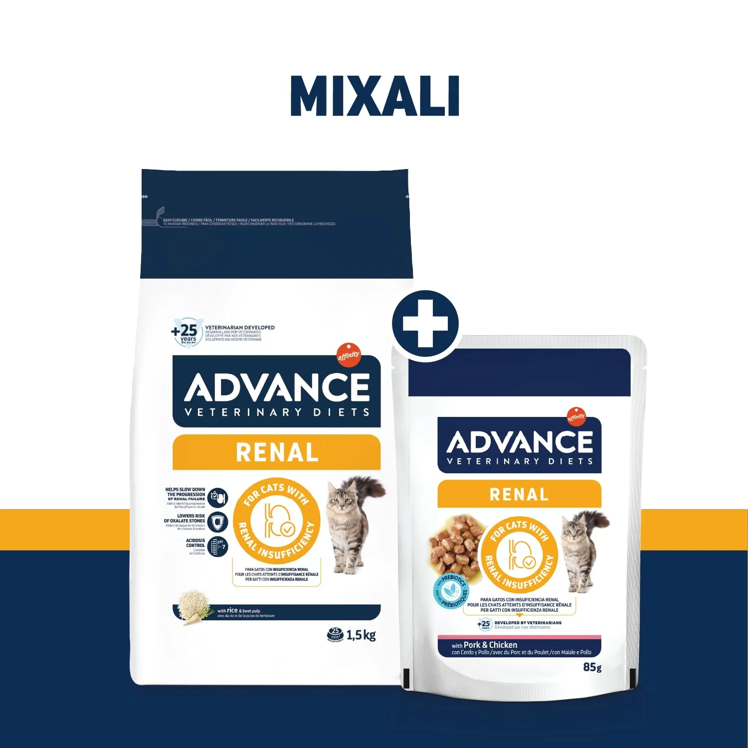 Affinity Advance Veterinary Diets Renal Cibo Umido per Gatti, Multipack 12 bustine da 85g - immagine 8