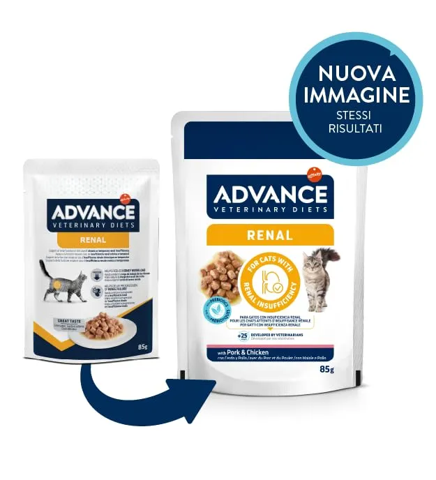 Affinity Advance Veterinary Diets Renal Cibo Umido per Gatti, Multipack 12 bustine da 85g - immagine 9