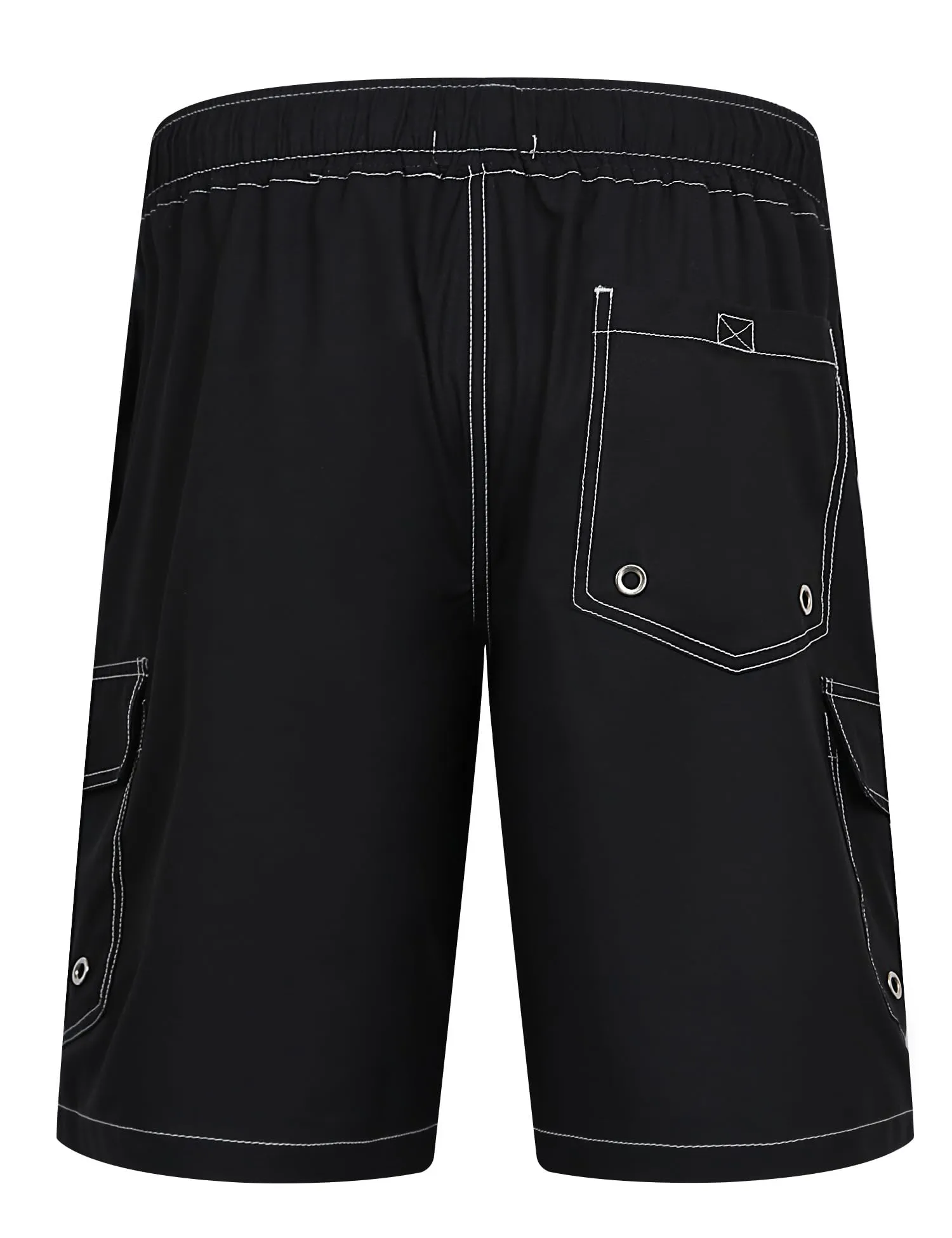 APTRO Pantaloncini da Bagno Uomo Stampa Hawaiana Asciugatura Rapida con Fodera in Rete, Nero S129, M - immagine 3