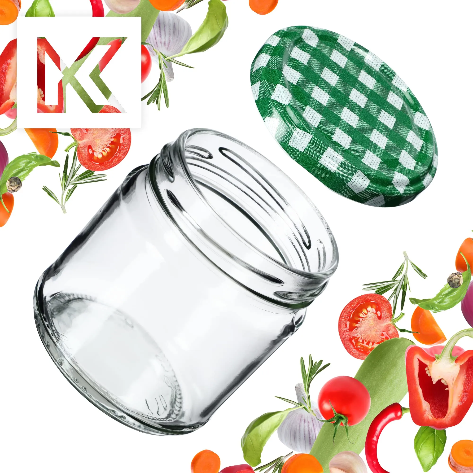 KADAX Set di 20 barattoli in vetro 200ml Ø66 con tappo a vite ermetico - immagine 7
