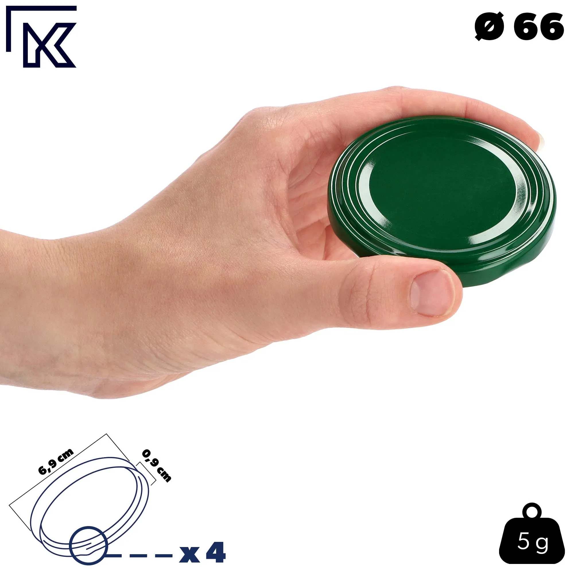 KADAX Set di 20 barattoli in vetro 200ml Ø66 con tappo a vite ermetico - immagine 4