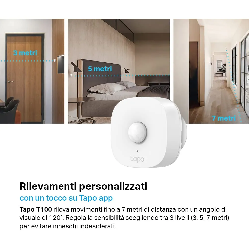 Tapo T100 Sensore di Movimento Smart 120° 7m - immagine 3