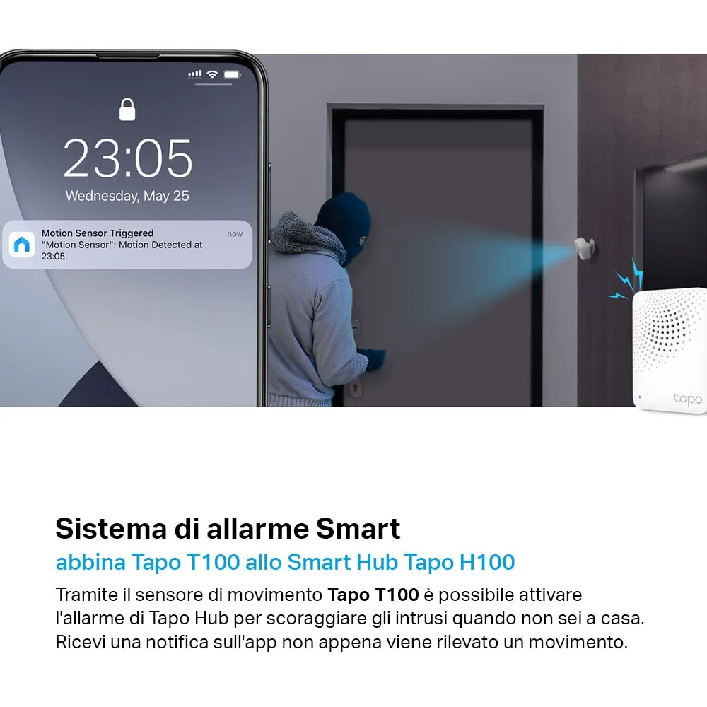Tapo T100 Sensore di Movimento Smart 120° 7m - immagine 6