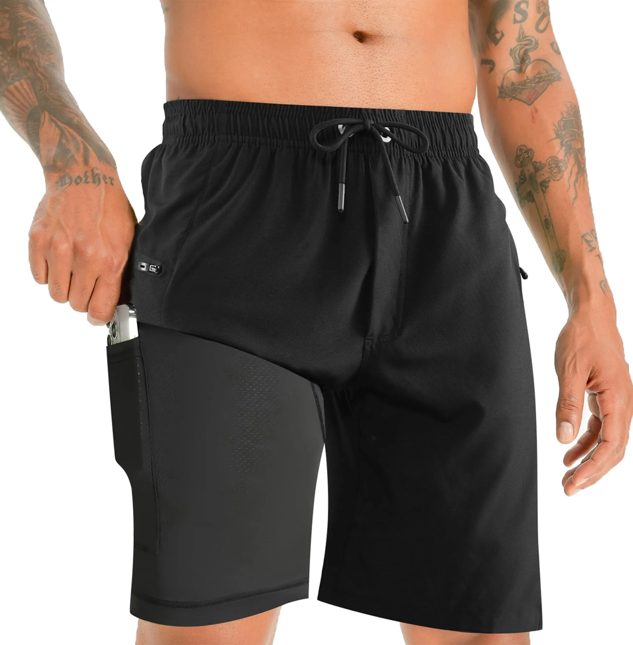 APTRO Pantaloncini da Bagno Uomo Stampa Hawaiana Nero S129 3XL - immagine 1