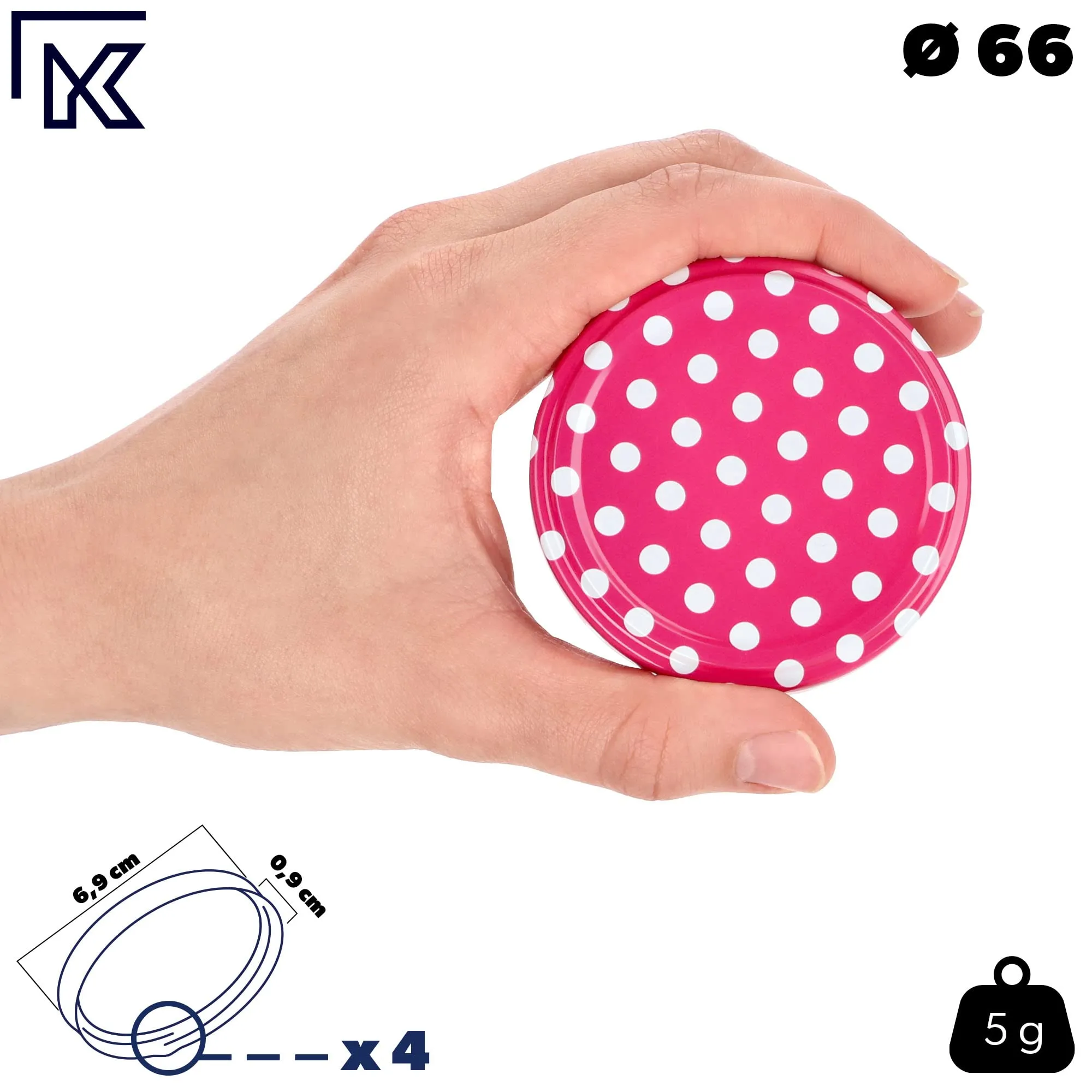 KADAX Set di 50 barattoli in vetro 200ml Ø66 con tappo a vite ermetico - immagine 4