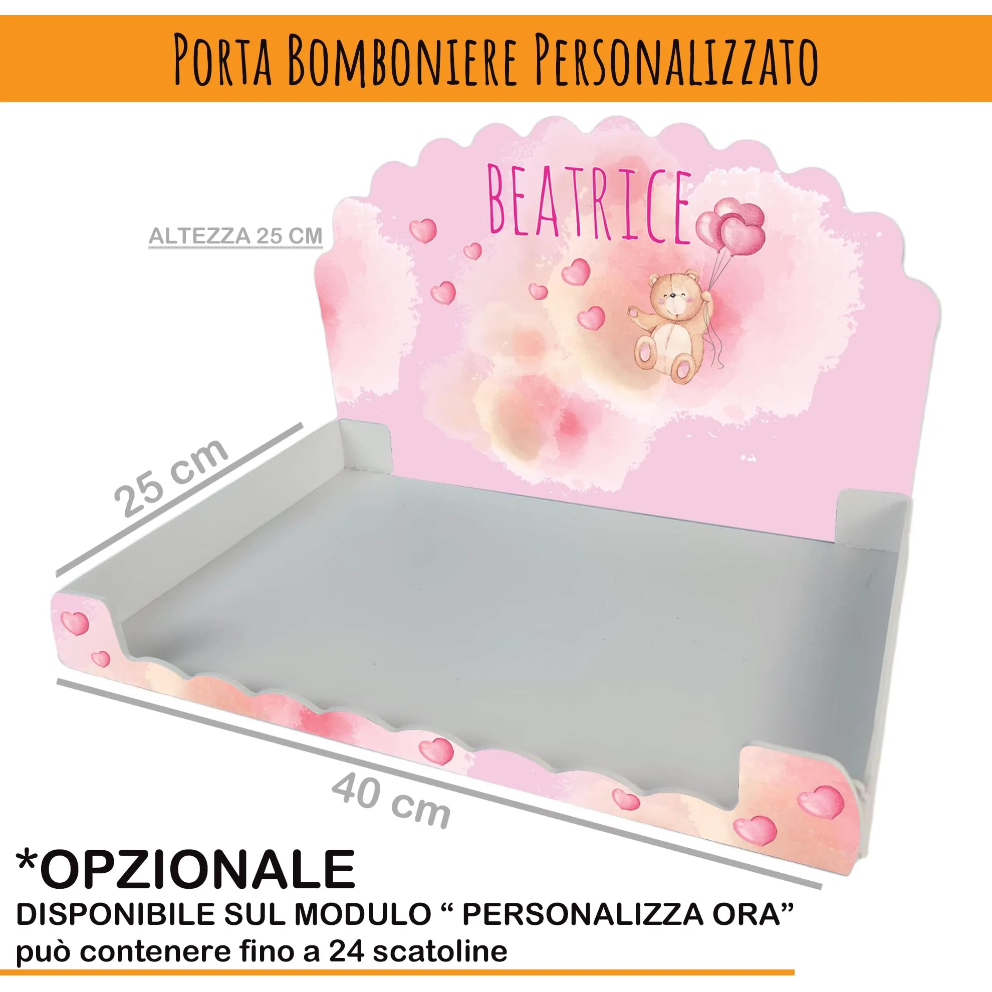 PV Grafik Scatoline Portaconfetti Nascita e Battesimo Personalizzate, 24+24 con Bigliettino e Nastrino, Tunna09 - immagine 4