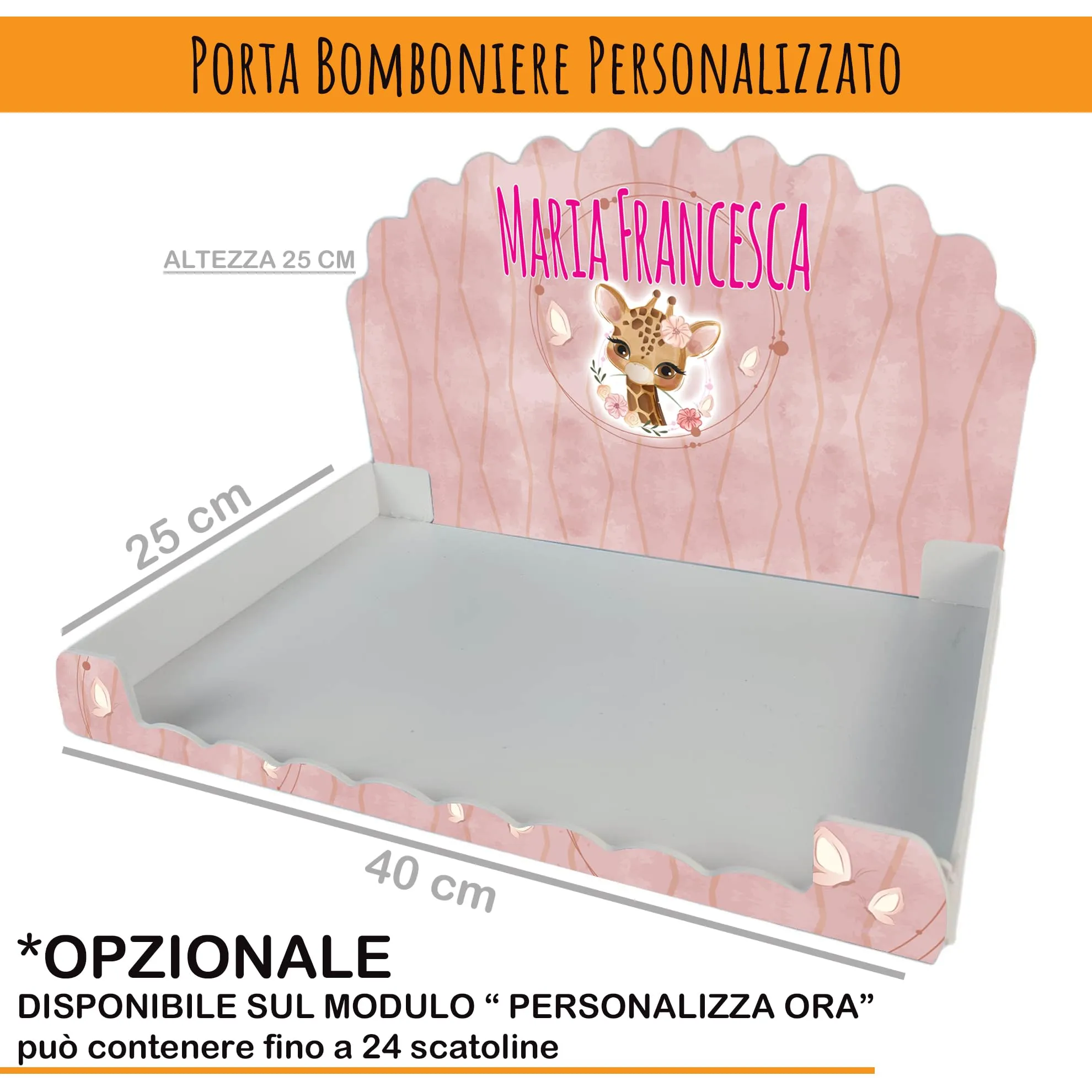 PV Grafik Scatoline Portaconfetti Nascita e Battesimo, Personalizzate con Bigliettino e Nastrino, 24+24 pezzi (Tunna28) - immagine 4