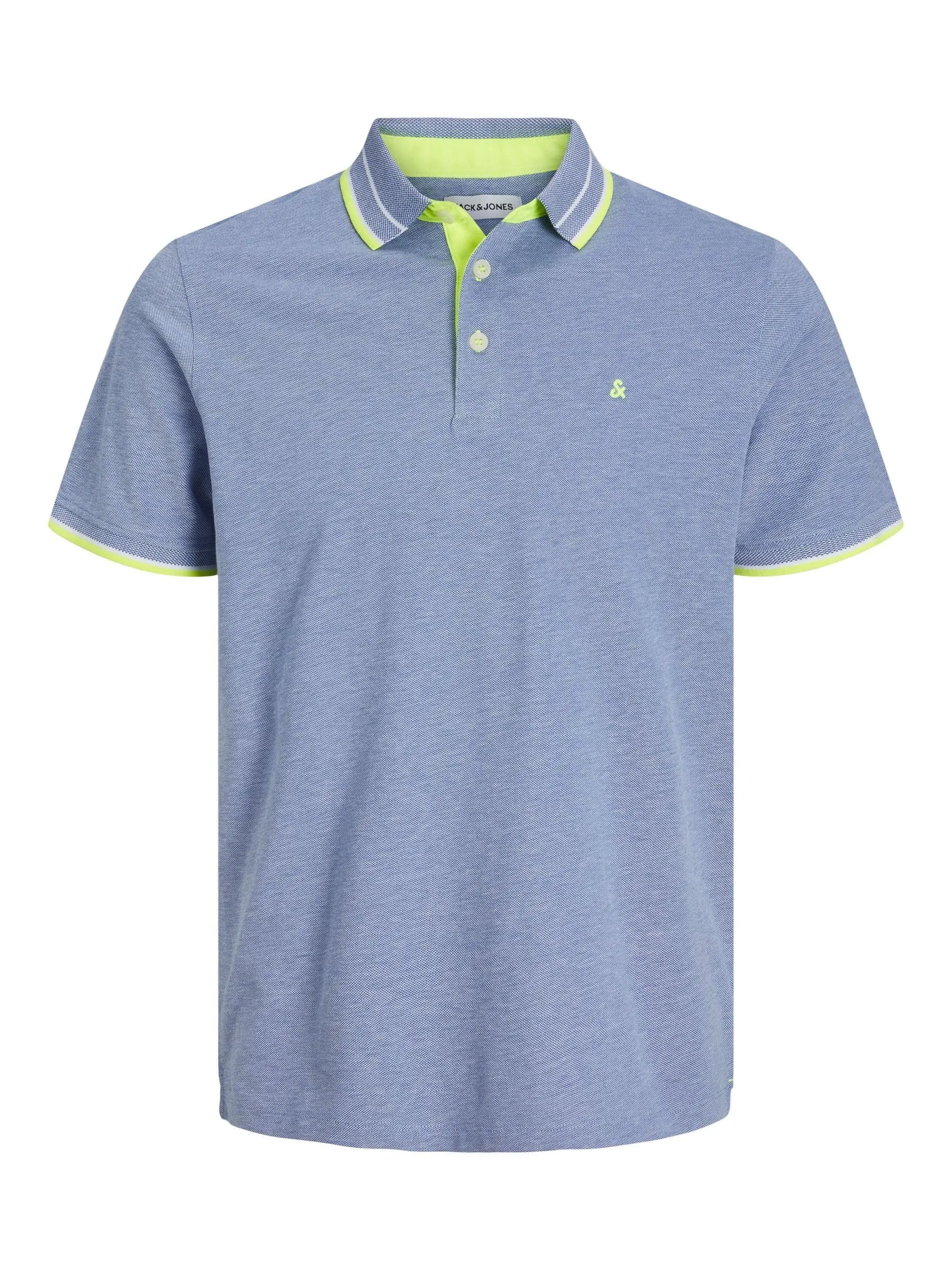 Jack & Jones Jjepaulos Polo SS Noos Maglietta, Blu - Verde Chiaro, S Uomo - immagine 1