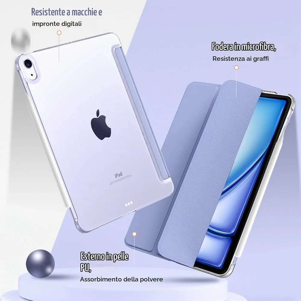TiMOVO Cover per iPad Air 11" M4/M3/M2, Air 5a/4a Gen 10.9", Viola Floreale - immagine 4