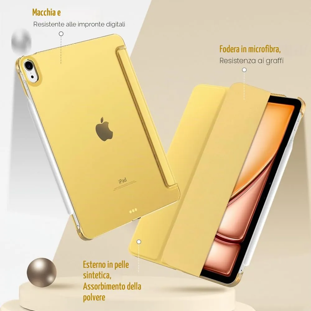 TiMOVO Cover per iPad Air 11" M4/M3/M2, Air 5a/4a Gen 10.9", Giallo Chiaro - immagine 4
