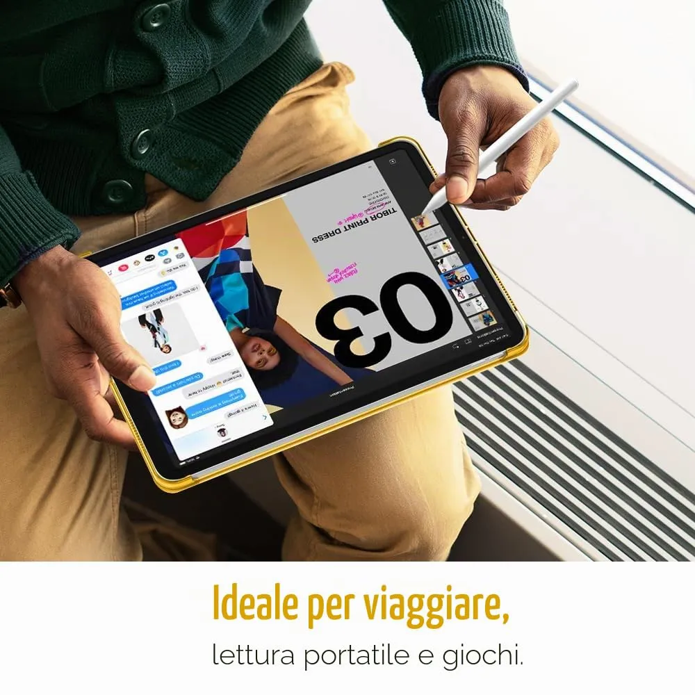 TiMOVO Cover per iPad Air 11" M4/M3/M2, Air 5a/4a Gen 10.9", Giallo Chiaro - immagine 5