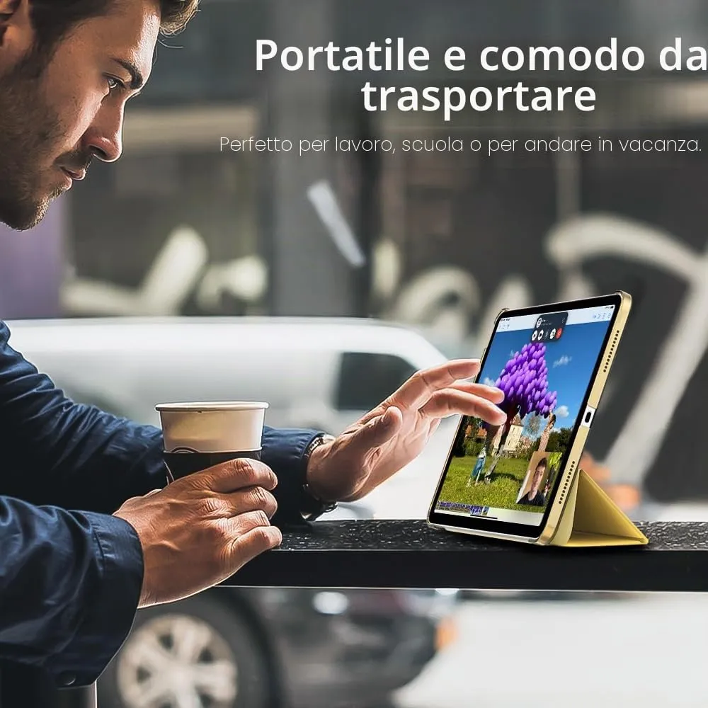 TiMOVO Cover per iPad Air 11" M4/M3/M2, Air 5a/4a Gen 10.9", Giallo Chiaro - immagine 7