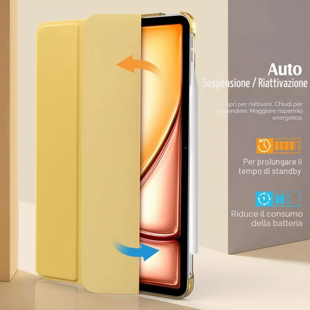 TiMOVO Cover per iPad Air 11" M4/M3/M2, Air 5a/4a Gen 10.9", Giallo Chiaro - immagine 8