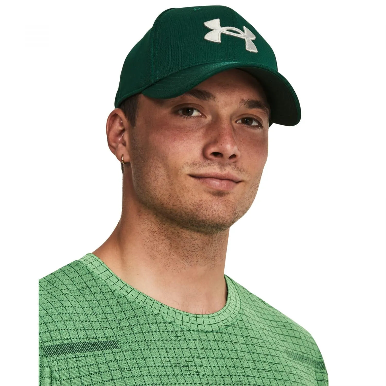 Under Armour Blitzing Stretch Fit Cap, Olive Green (322), M/L Men's - immagine 3
