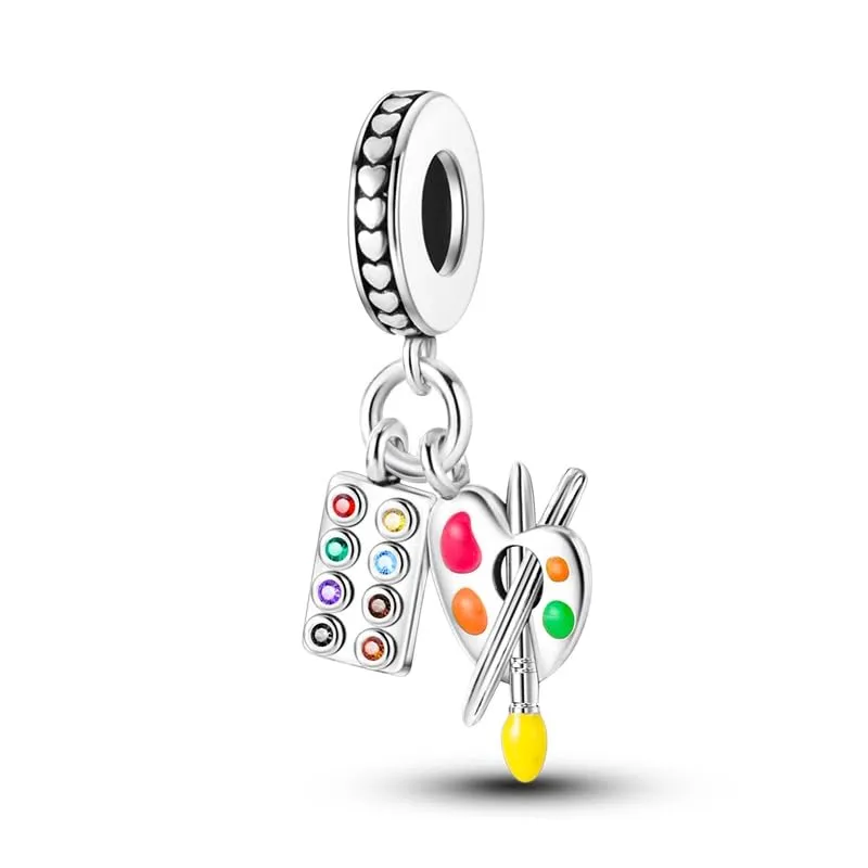 Pandach Bead Charm Ciondolo in Argento Sterling 925 con Cubic Zirconia per Braccialetti e Collane Europei - immagine 1