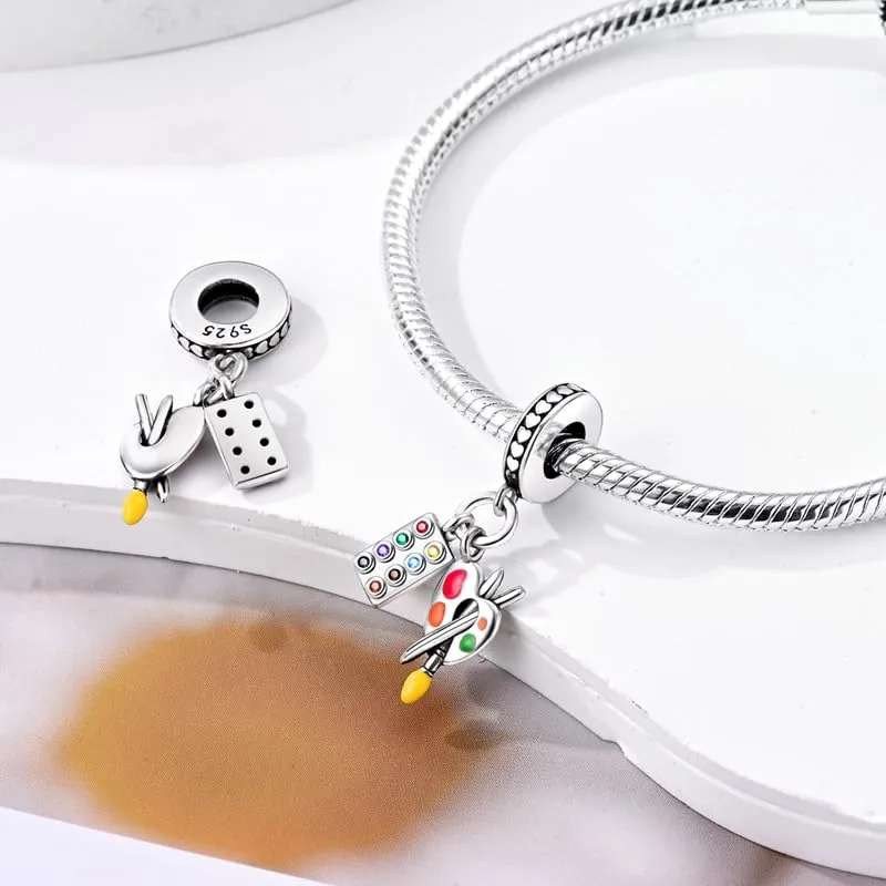 Pandach Bead Charm Ciondolo in Argento Sterling 925 con Cubic Zirconia per Braccialetti e Collane Europei - immagine 2