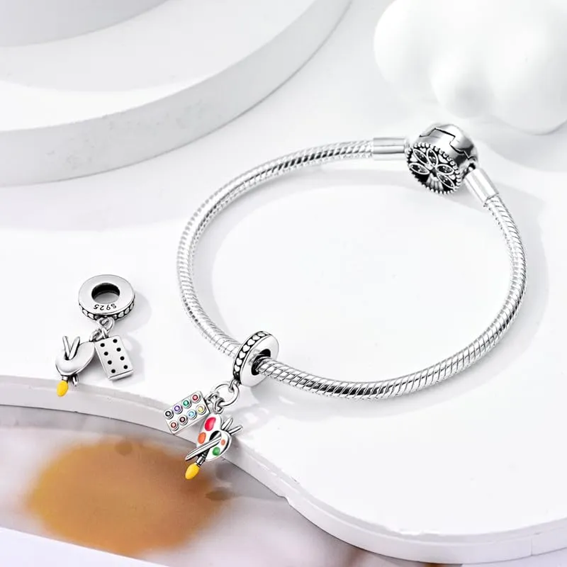 Pandach Bead Charm Ciondolo in Argento Sterling 925 con Cubic Zirconia per Braccialetti e Collane Europei - immagine 3