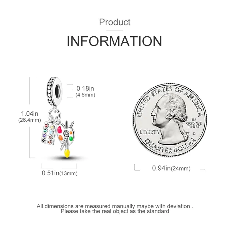 Pandach Bead Charm Ciondolo in Argento Sterling 925 con Cubic Zirconia per Braccialetti e Collane Europei - immagine 5