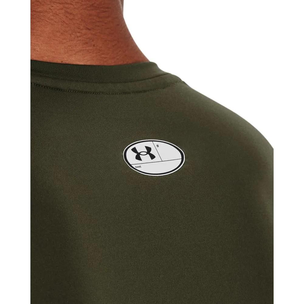 Under Armour Men's Heatgear Compression Shirt Marine Od Green/White M - immagine 4
