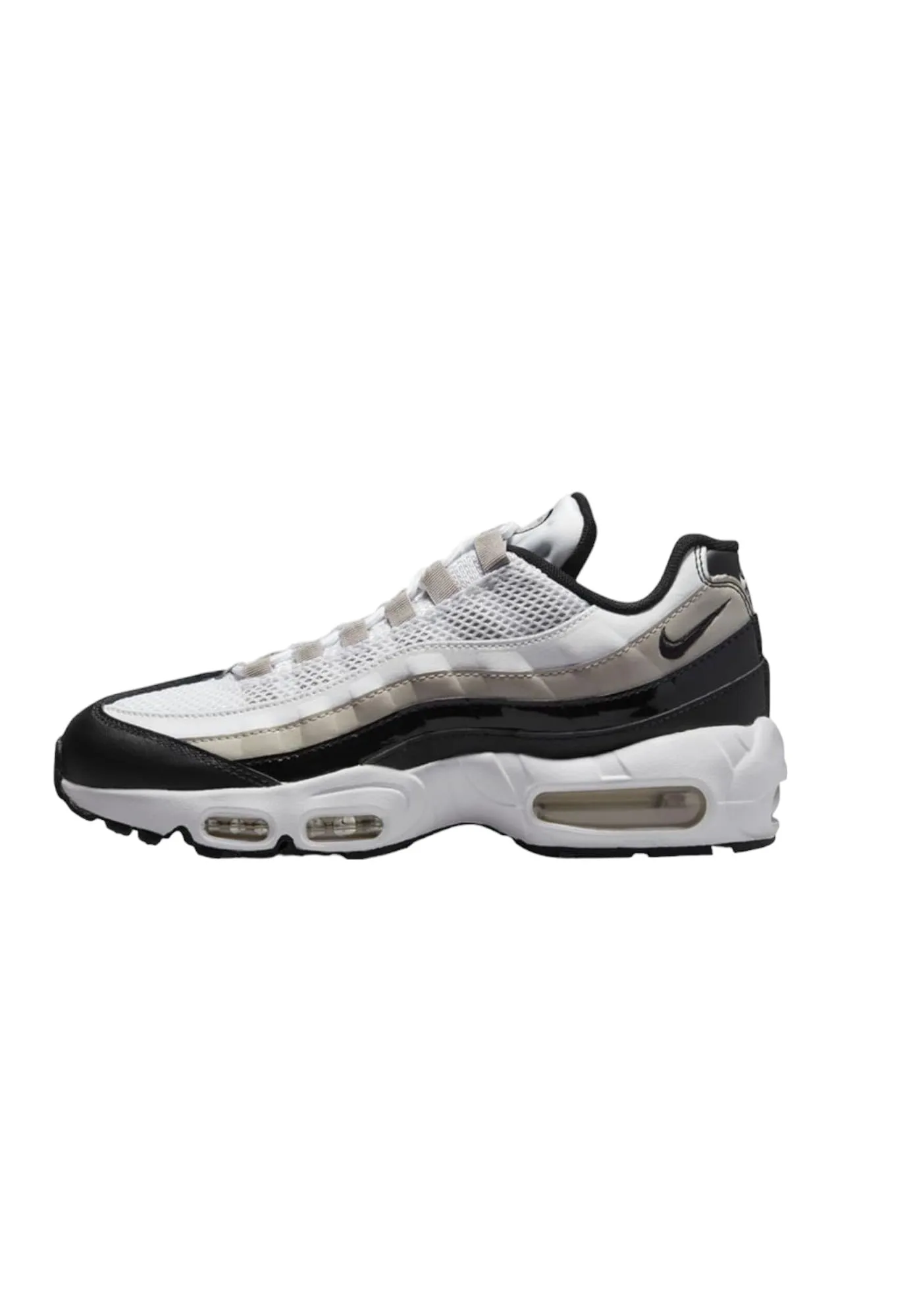 Nike Air Max 95 Women's Sneakers - White/Black-Lt Iron Ore-University Red - 38.5 EU - immagine 1
